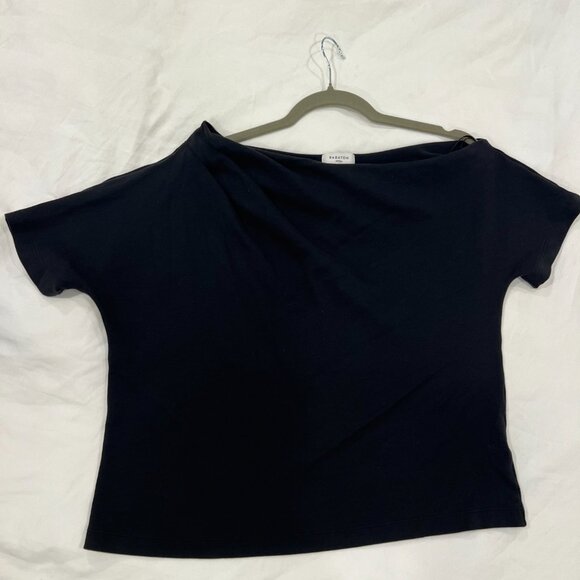 Aritzia Babaton Script Top, Black, Size Large - Picture 1 of 5